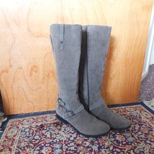 Gray Suede Tall boots